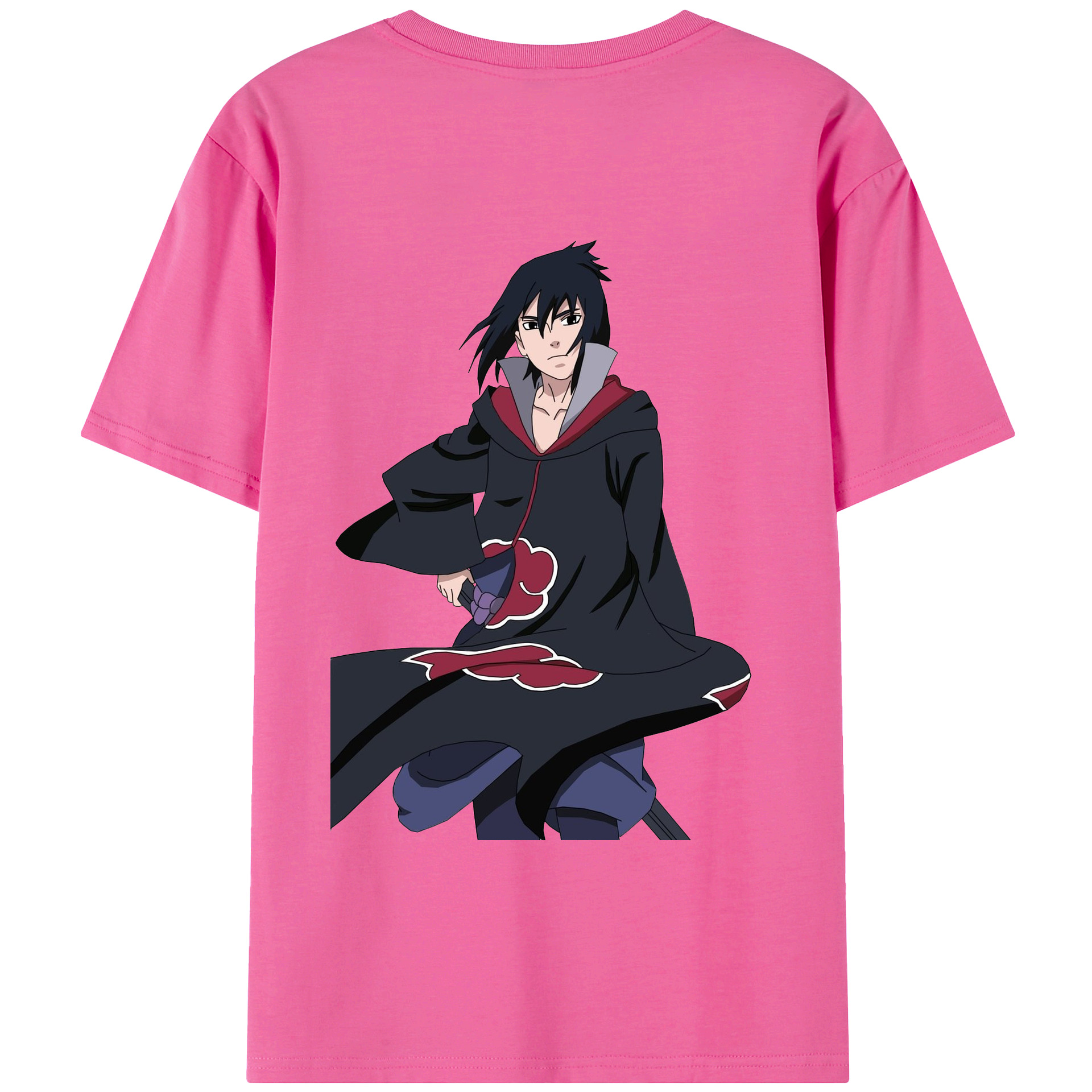 （画像用） NARUTO -ナルト- うちは サスケ Uchiha Sasuke レディース半袖Tシャツ(バックプリント)